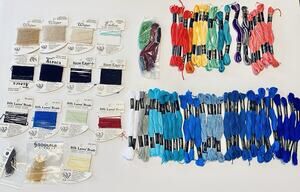 Embroidery Floss Mixed Lot J&P Coats, Rainbow Gallery, Iris Over 50